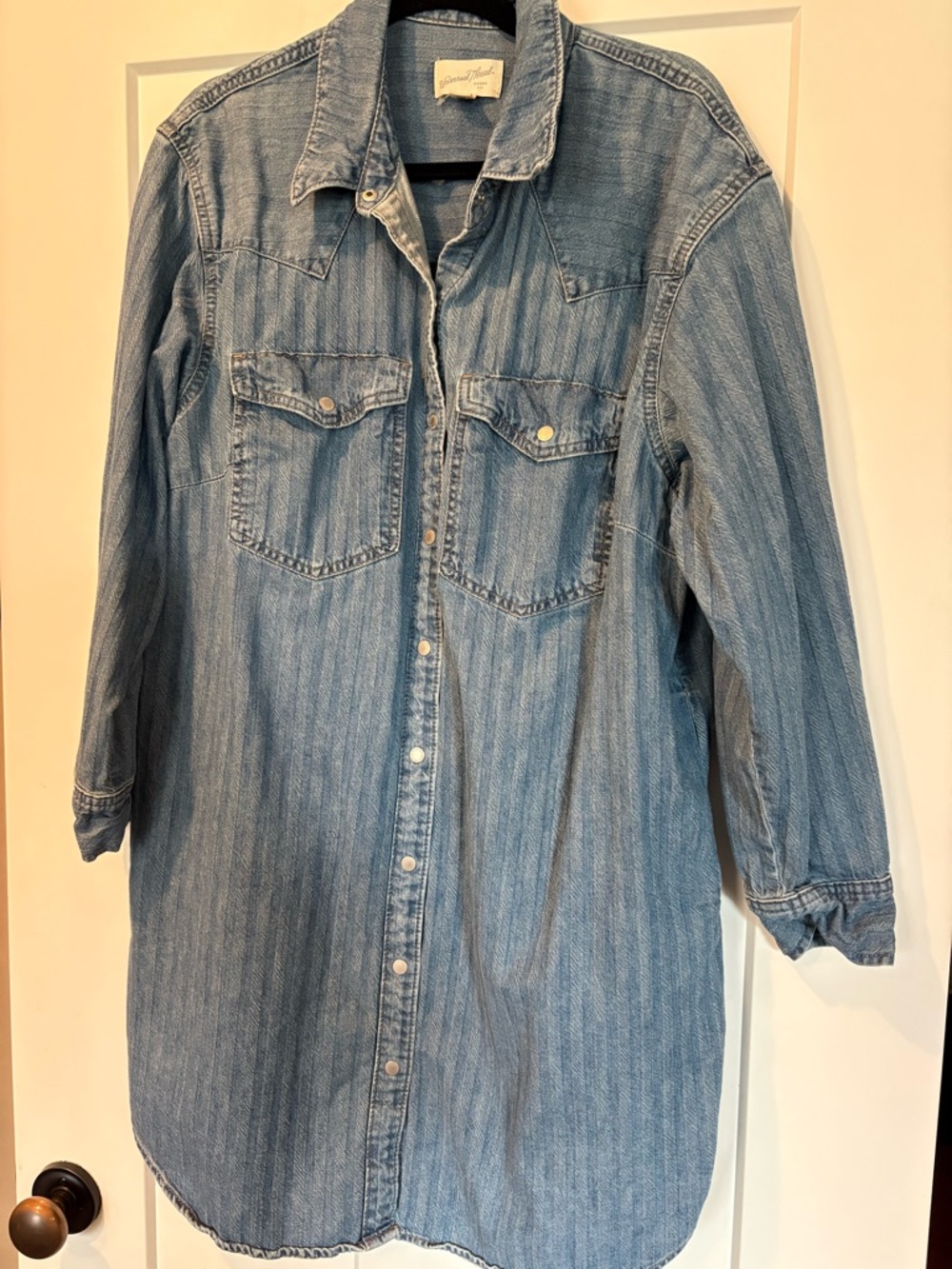 Universal Thread Light Blue Denim Shirt Dress